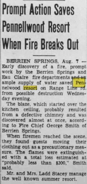 Pennellwood Resort - Aug 7 1953 Article